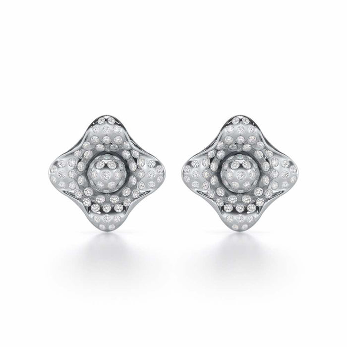Timeless Twinkle Silver Earrings - White Gold - Image 1