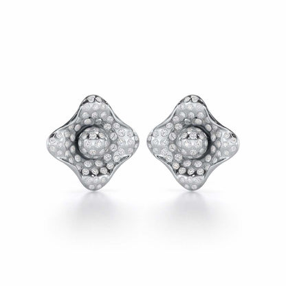Timeless Twinkle Silver Earrings - White Gold - Image 2