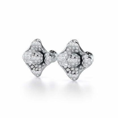 Timeless Twinkle Silver Earrings - White Gold - Image 3