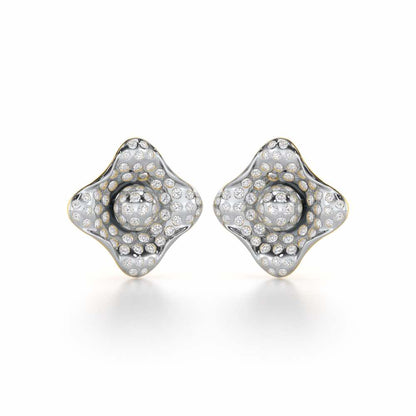 Timeless Twinkle Silver Earrings - Yellow Gold - Image 2