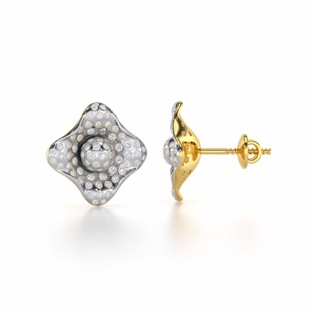 Timeless Twinkle Silver Earrings - Yellow Gold - Image 4