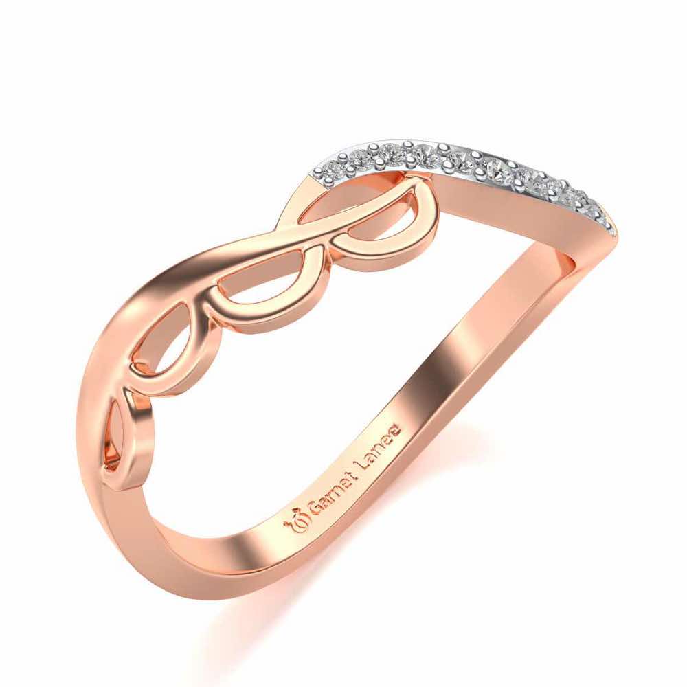Tinal Silver Ring - Rose Gold - Image 1