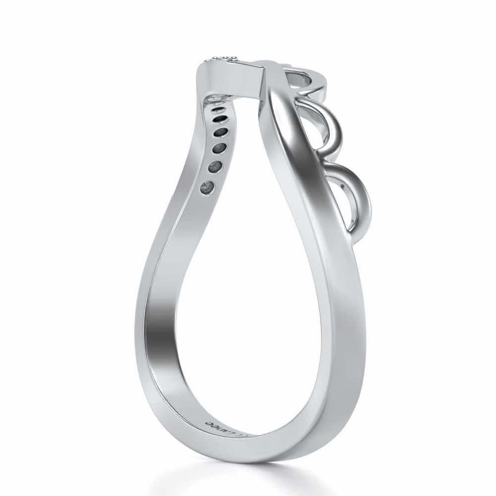 Tinal Silver Ring - White Gold - Image 3