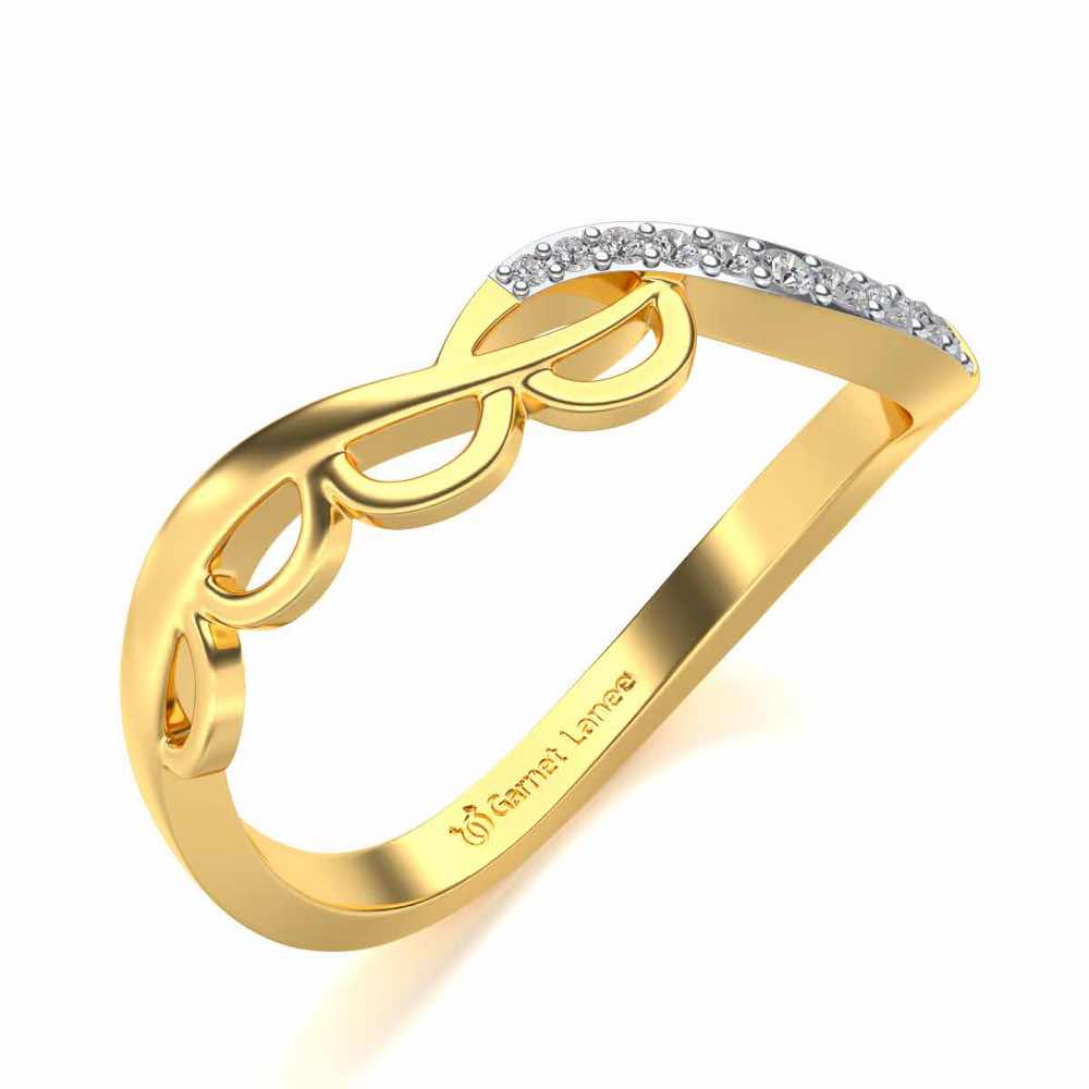 Tinal Silver Ring - Yellow Gold - Image 1