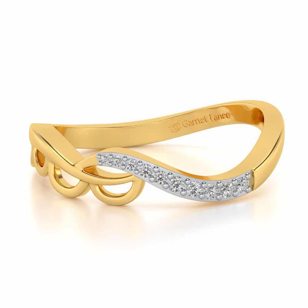 Tinal Silver Ring - Yellow Gold - Image 2