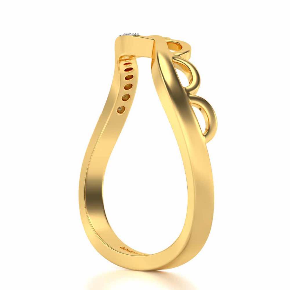 Tinal Silver Ring - Yellow Gold - Image 3