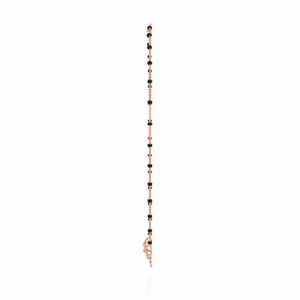 Tinkle Glow Silver Mangalsutra - Rose Gold - Image 4