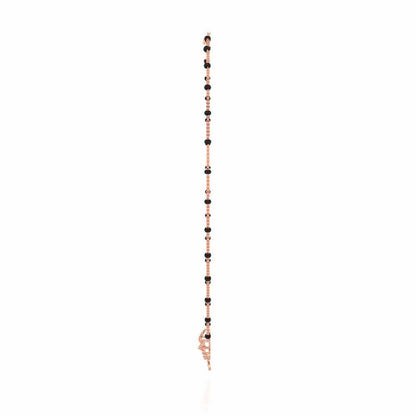 Tinkle Glow Silver Mangalsutra - Rose Gold - Image 4