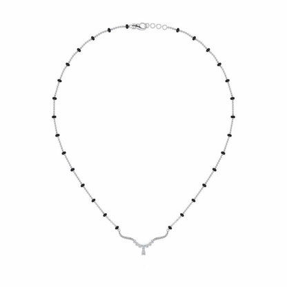 Tinkle Glow Silver Mangalsutra - White Gold - Image 3
