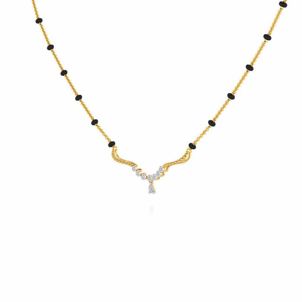 Tinkle Glow Silver Mangalsutra - Yellow Gold - Image 2