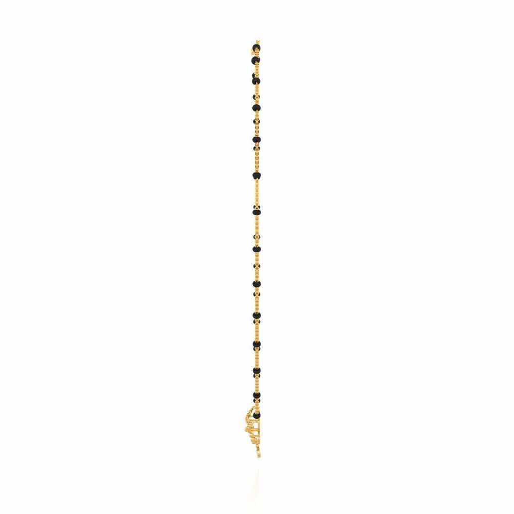 Tinkle Glow Silver Mangalsutra - Yellow Gold - Image 4