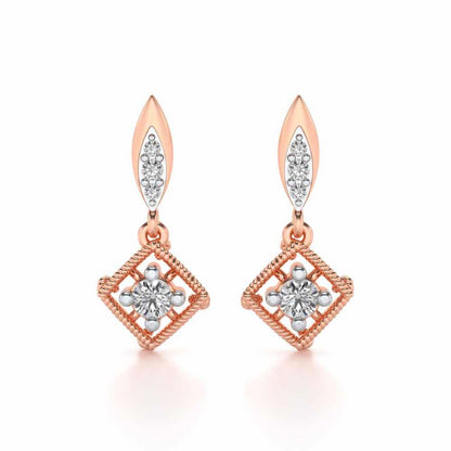 Tinsel Drop Earrings - Rose Gold - Image 1