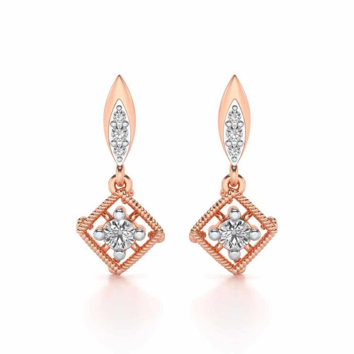 Tinsel Drop Earrings - Rose Gold - Image 1