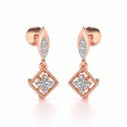 Tinsel Drop Earrings - Rose Gold - Image 2