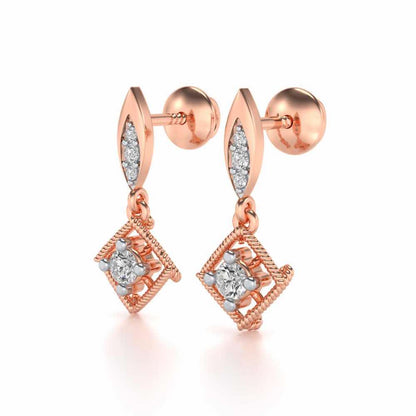 Tinsel Drop Earrings - Rose Gold - Image 3