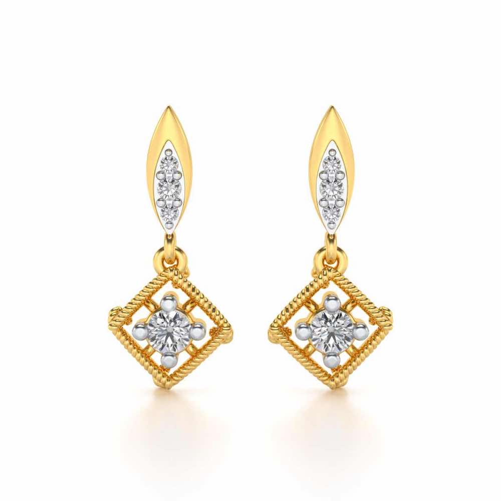 Tinsel Drop Earrings - Yellow Gold - Image 1