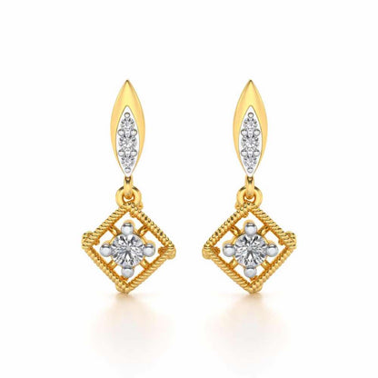 Tinsel Drop Earrings - Yellow Gold - Image 1