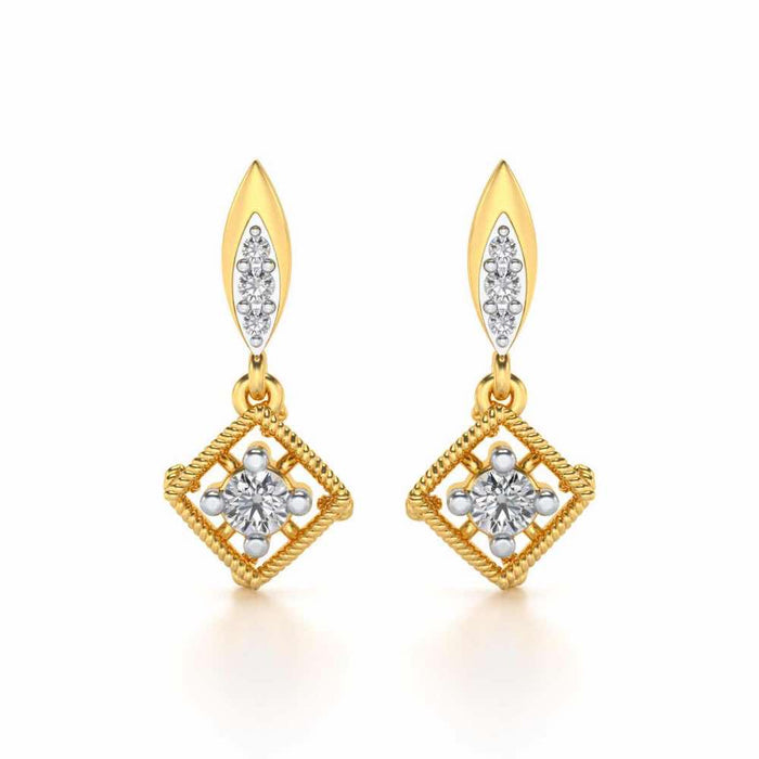 Tinsel Drop Earrings - Yellow Gold - Image 1