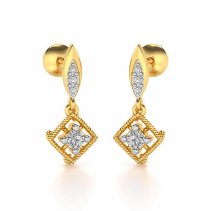 Tinsel Drop Earrings - Yellow Gold - Image 2