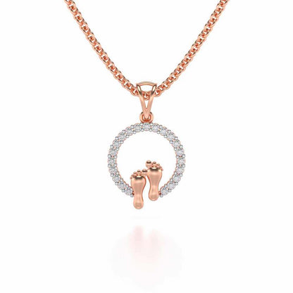 Tinsel Feet Silver Pendant - Rose Gold - Image 1