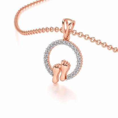 Tinsel Feet Silver Pendant - Rose Gold - Image 2