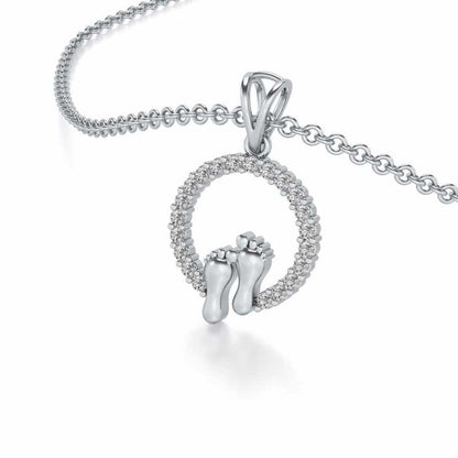 Tinsel Feet Silver Pendant - White Gold - Image 2