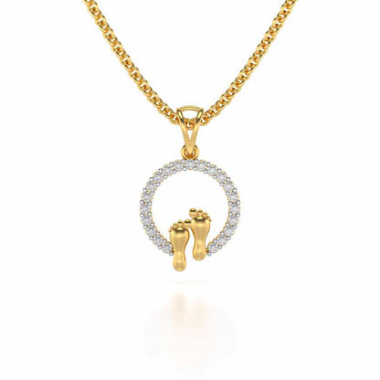 Tinsel Feet Silver Pendant - Yellow Gold - Image 1