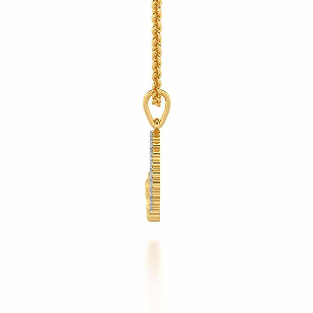 Tinsel Feet Silver Pendant - Yellow Gold - Image 3