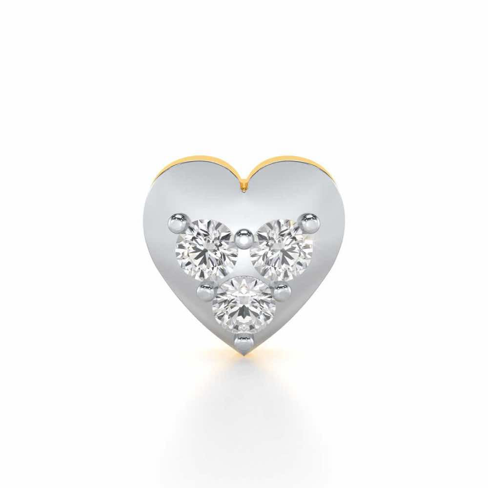 Tiny Dil Silver Nosepin - Yellow Gold - Image 1