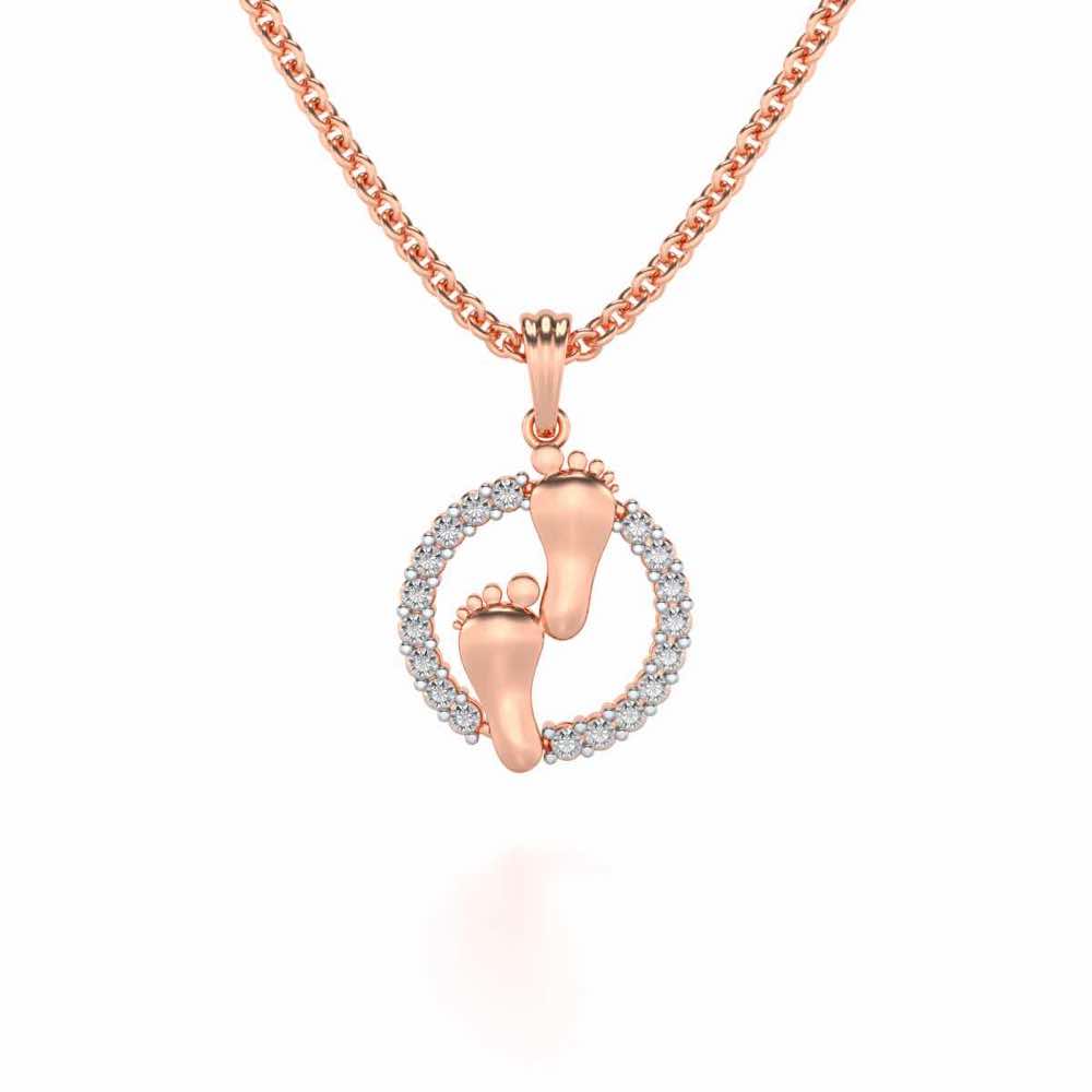 Tiny Feet Silver Pendant