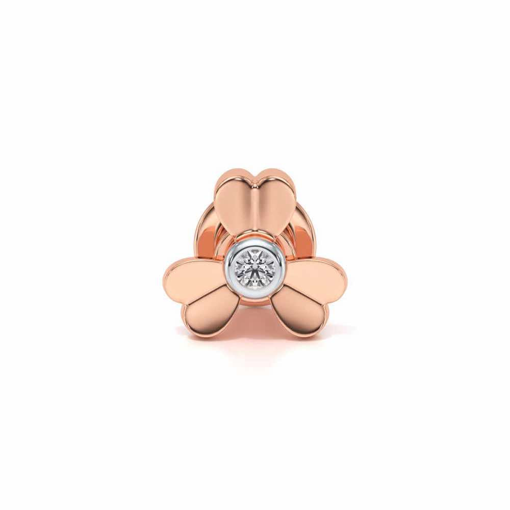 Tiny Flora Silver Watch Pin - Rose Gold - Image 2