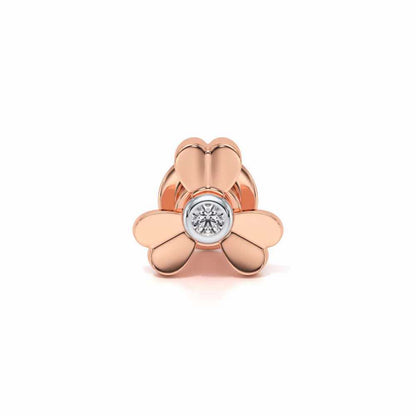 Tiny Flora Silver Watch Pin - Rose Gold - Image 2
