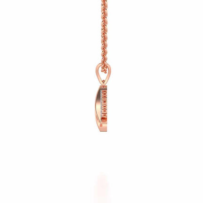 Tiny Ladder Silver Pendant - Rose Gold - Image 3