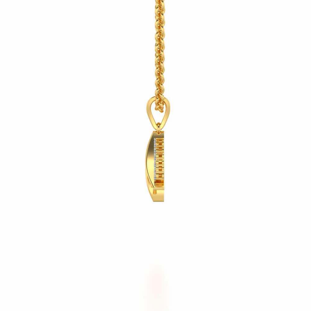Tiny Ladder Silver Pendant - Yellow Gold - Image 3