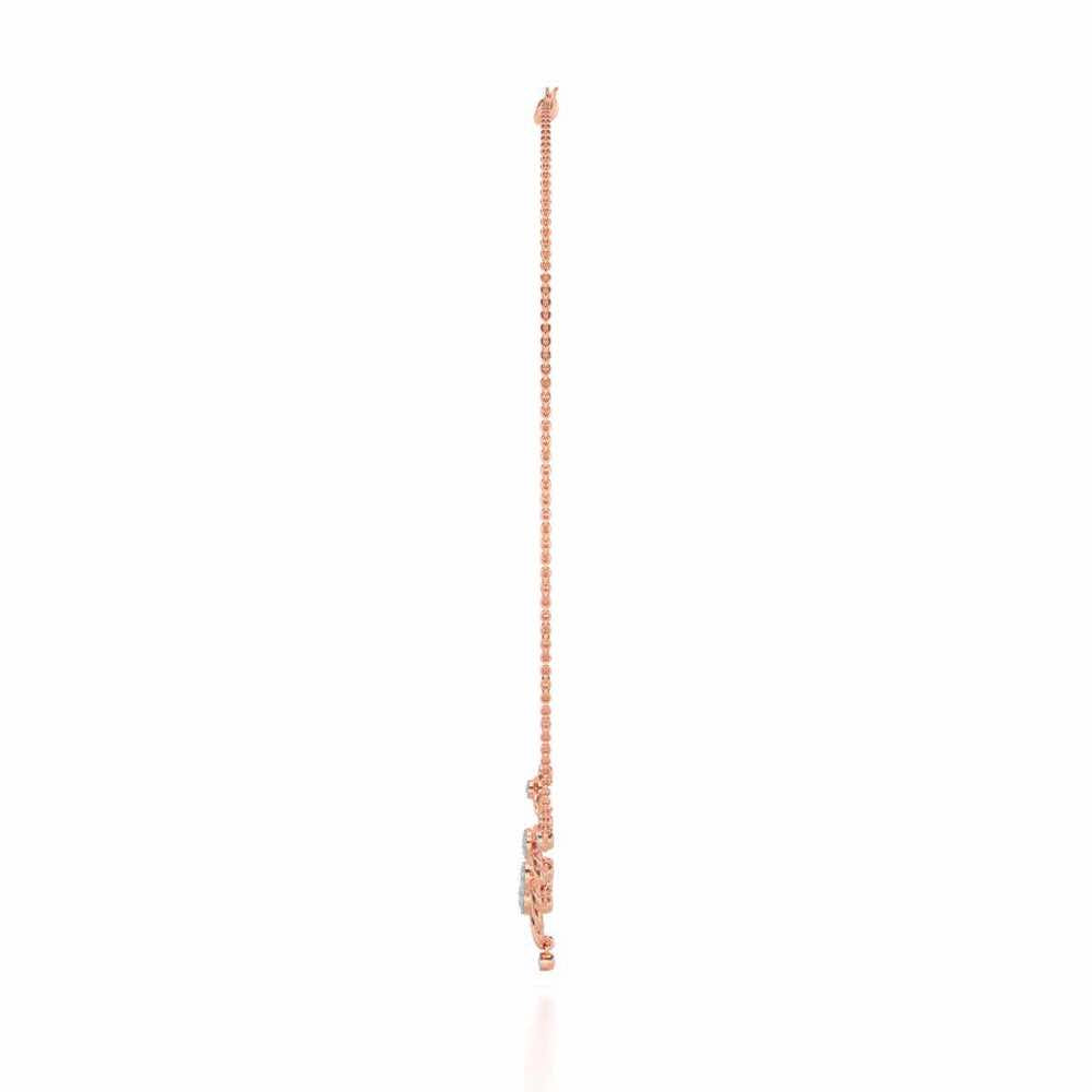 Tiny Sunflower Silver Necklace - Rose Gold - Image 4
