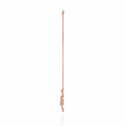 Tiny Sunflower Silver Necklace - Rose Gold - Image 4