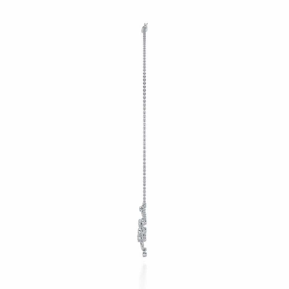Tiny Sunflower Silver Necklace - White Gold - Image 4