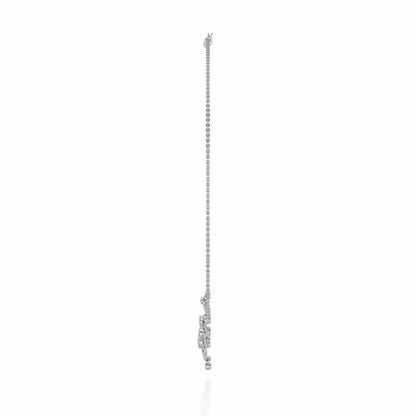 Tiny Sunflower Silver Necklace - White Gold - Image 4