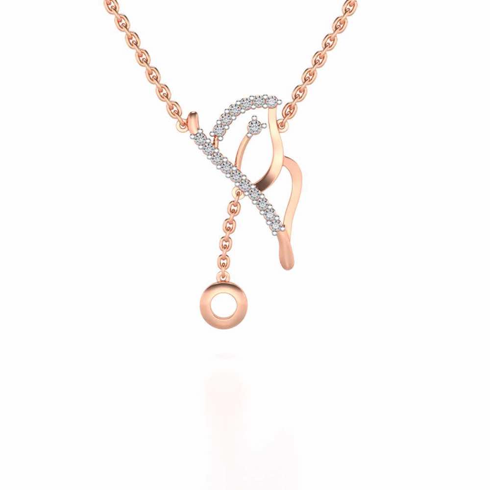Titli Silver Pendant - Rose Gold - Image 1