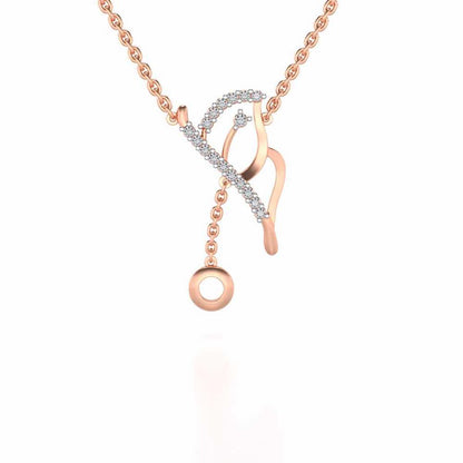 Titli Silver Pendant - Rose Gold - Image 1