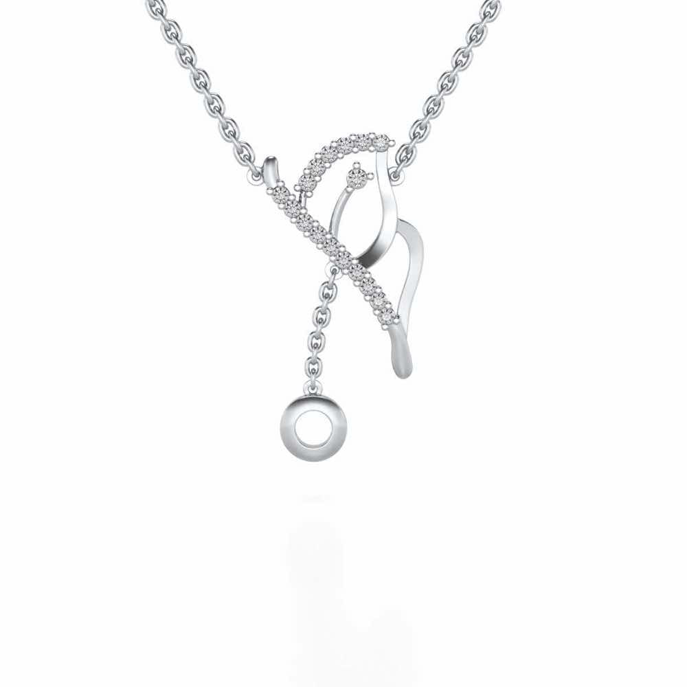 Titli Silver Pendant - White Gold - Image 1