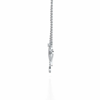 Titli Silver Pendant - White Gold - Image 3