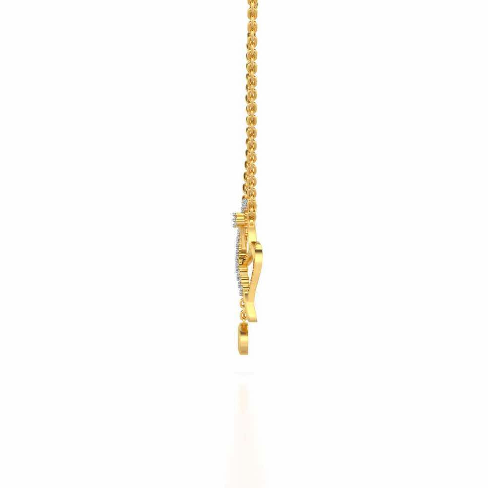 Titli Silver Pendant - Yellow Gold - Image 3