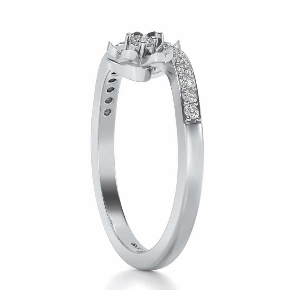 Together Silver Ring - White Gold - Image 3