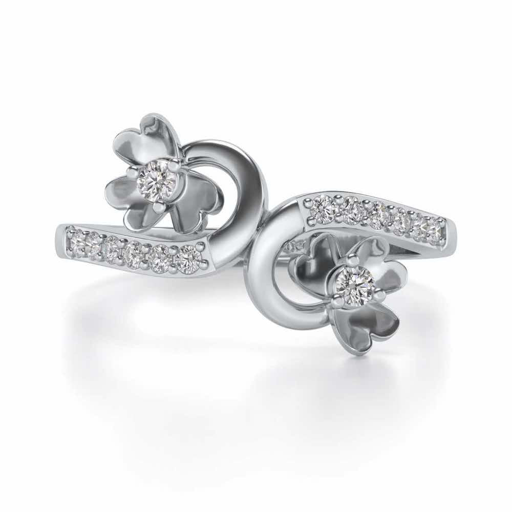 Together Silver Ring - White Gold - Image 4