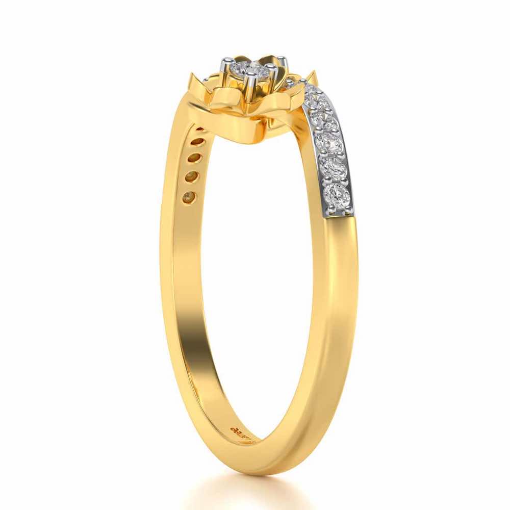 Together Silver Ring - Yellow Gold - Image 3