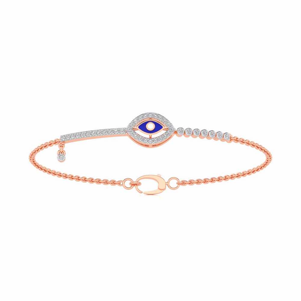 Totem Silver Bracelet - Rose Gold - Image 2