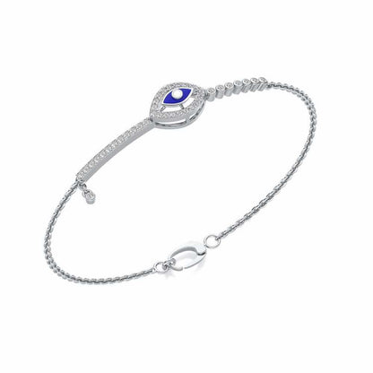 Totem Silver Bracelet - White Gold - Image 1