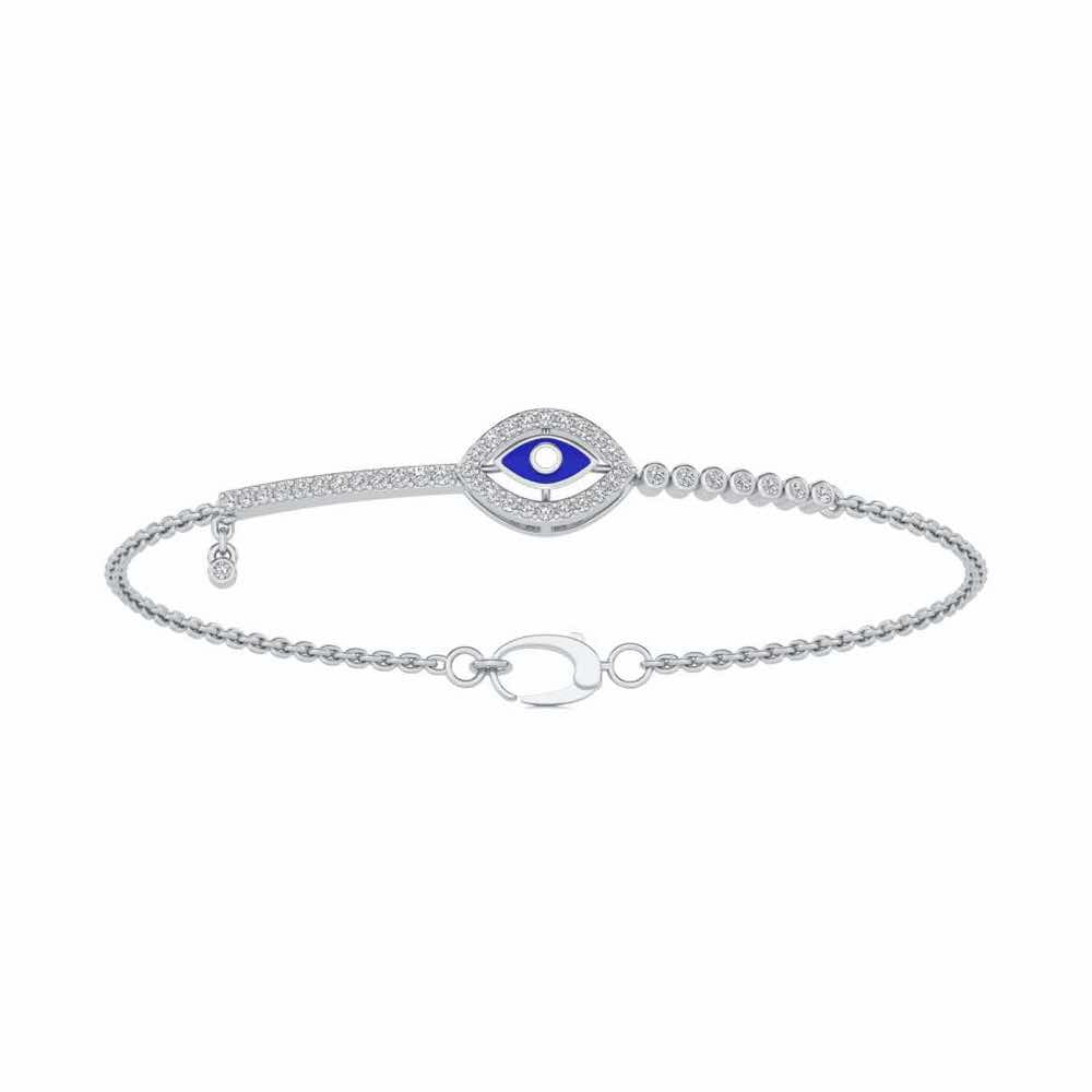 Totem Silver Bracelet - White Gold - Image 2
