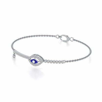 Totem Silver Bracelet - White Gold - Image 3